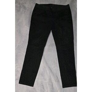 International‎ Concepts Textured Black Velvet Jeggings Pants Womens Size 12